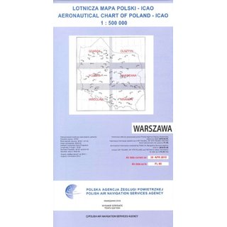 Polen Warszawa ICAO Karte VFR