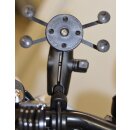 RAM Handlebar Rail Mount with Zinc Coated U-Bolt Base and Universal X-Grip (Patented) Cell/iPhone Cradle