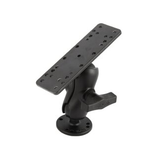 RAM 1.5" Ball Mount with Short Double Socket Arm, 6.25" X 2" Rectangle Base & 2.5" Round Base (AMPs Hole Pattern) - See more at: http://www.rammount.com/part/RAM-111U-B#sthash.PNb6dEYI.dpuf
