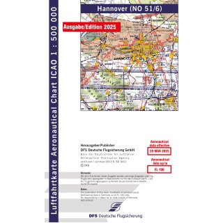 Deutschland Hannover ICAO Karte Motorflug VFR 2025