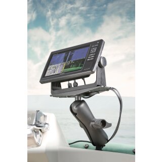 RAM Mount 2.25 Diameter Ball Mount with 3.68 Round Base, STANDARD Length Double Socket Arm & 11 X 3 Rectangle Plate