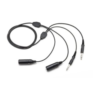 Aviation Headset Extension Cable 1.5 m Dual Plug