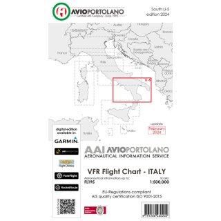 Italy LI-5 - Aerotouring VFR Chart, Paper, laminated, folded 2025