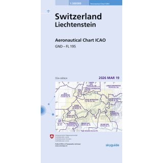 Schweiz ICAO Karte VFR 2026