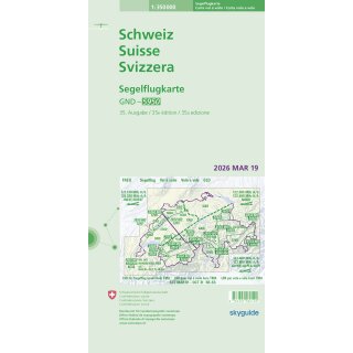 Schweiz Segelflug ICAO Karte VFR 2026